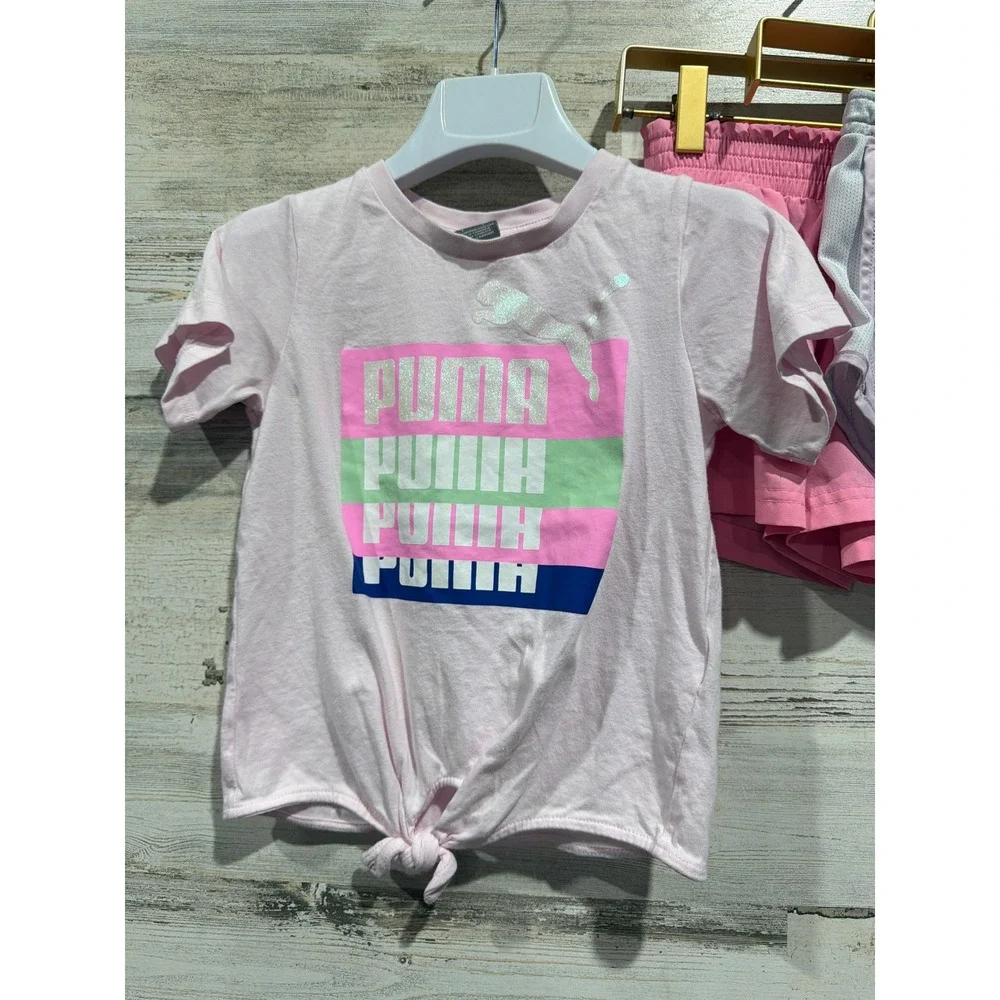 Puma Nike Old Navy Outfit Set Girls 5 Pink Purple Athletic Activewear EUC
